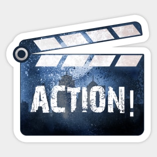 'Action!' Clapperboard design Sticker